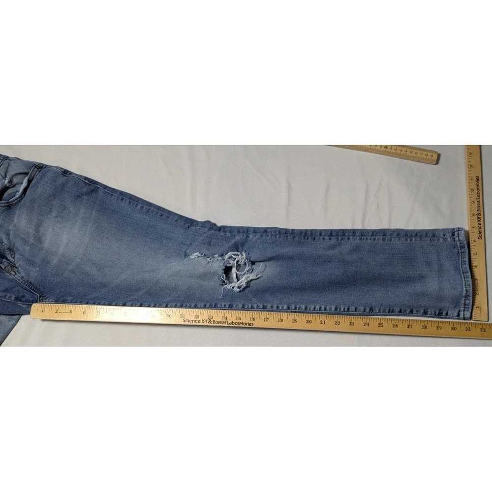 AEROPOSTALE SLIM Men 32X32 Distressed Stretch Denim Blue‎ Jeans